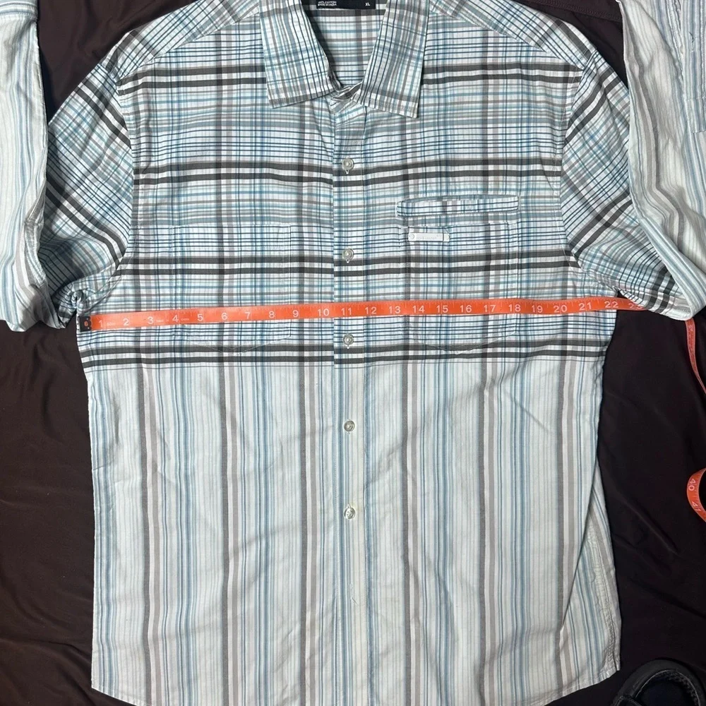 ECKO UNLTD Men's Blue and Brown Plaid Shirt - Picture 6 of 9